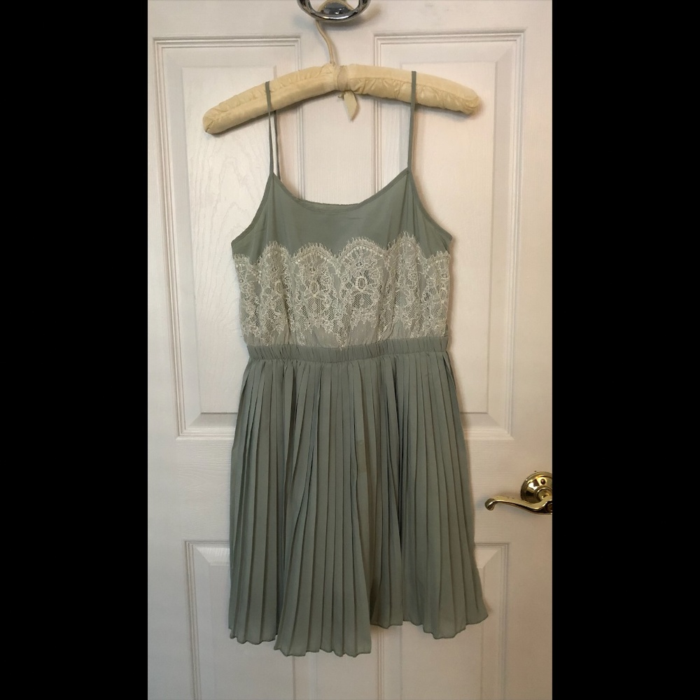 dELiA*s Lacy Sage Green Dress — Small